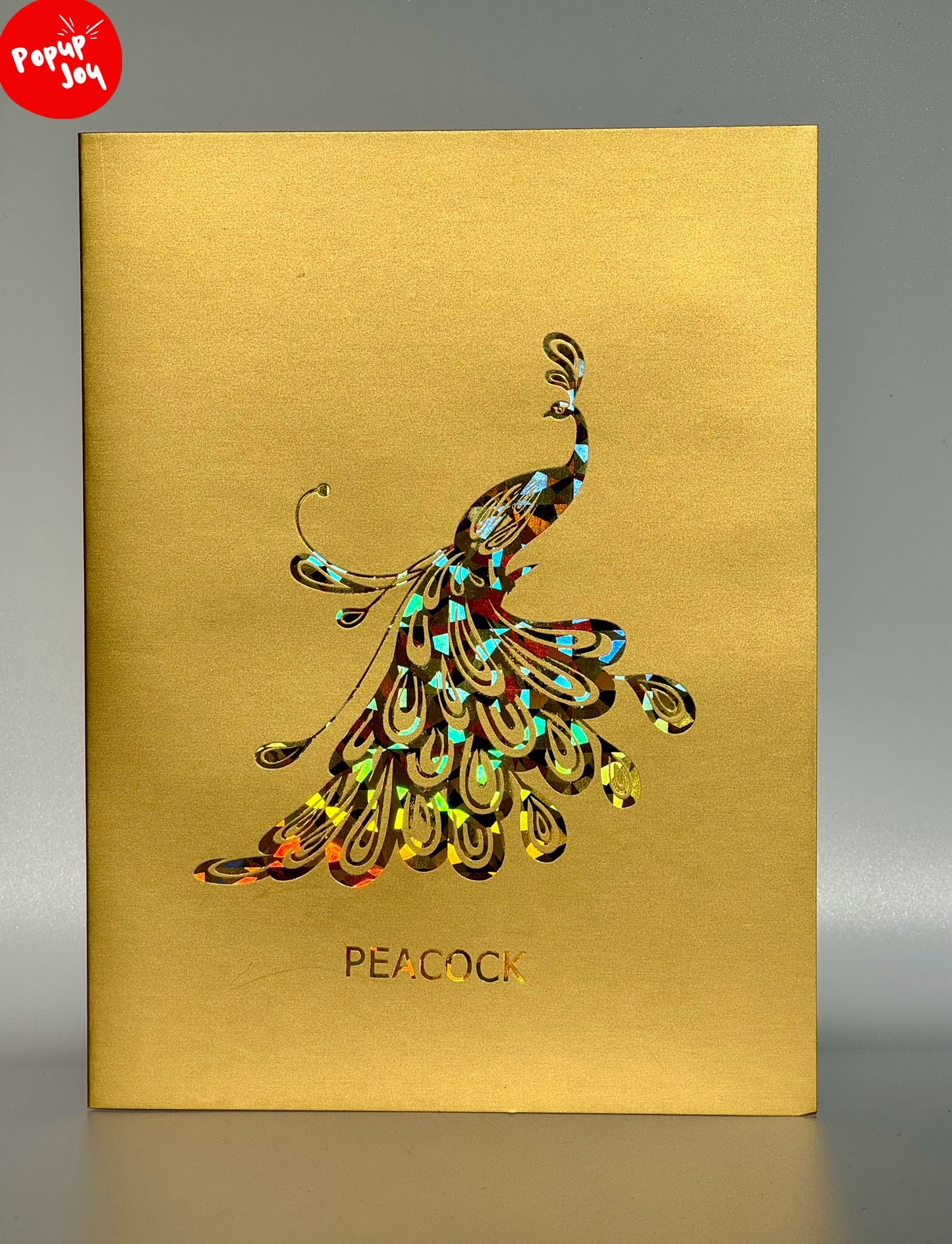 Crystal Rainbow Peacock 3D Pop Up Card