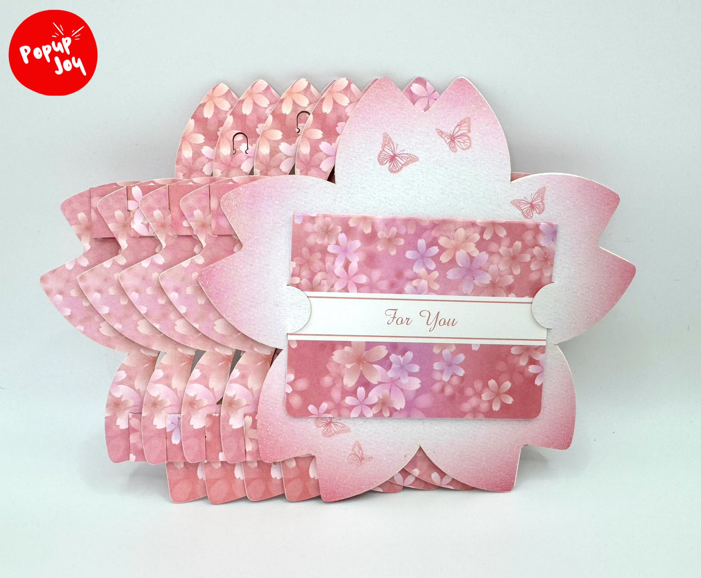 Sakura and Butterfly, Cherry Blossom Flower 3D Pop Up Card