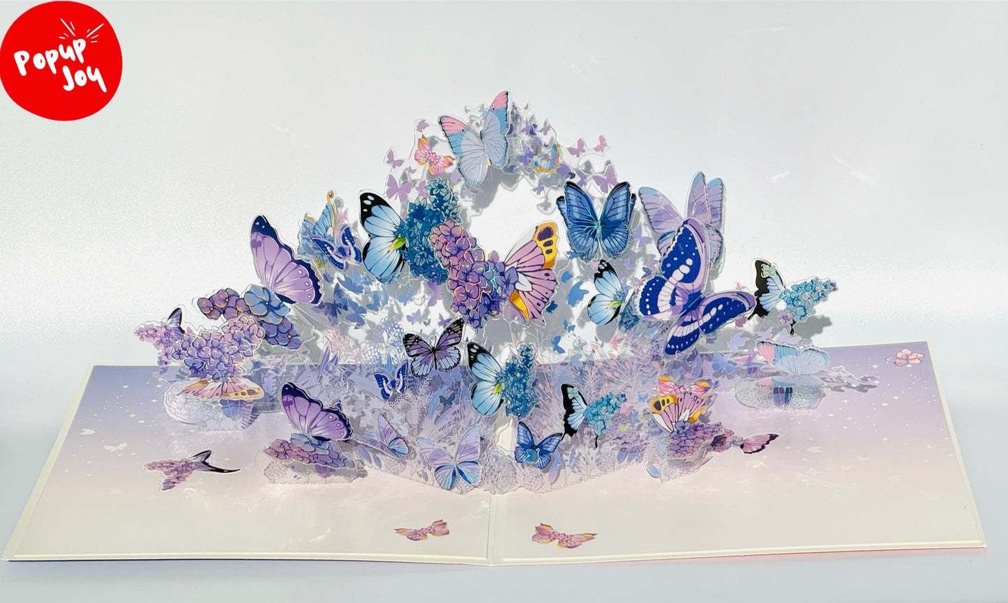 Crystal Butterfly 3D Pop Up Card