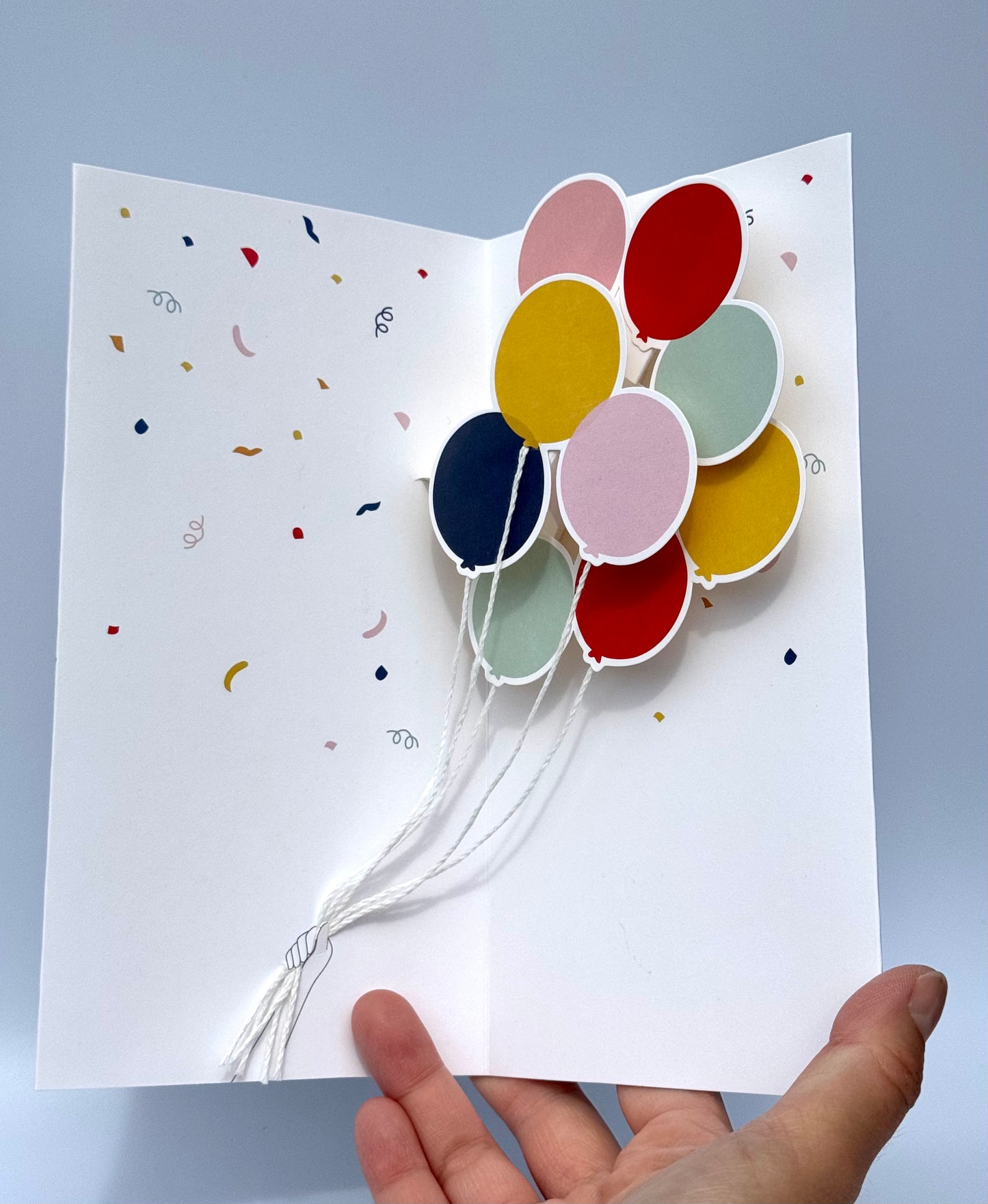 Colourful Balloon 3D Pop Up Card, Birthday Card, Celebration Card