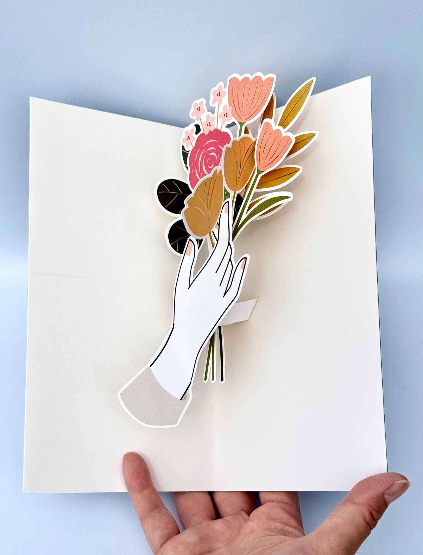 Colourful Flowers 3D Pop Up Card