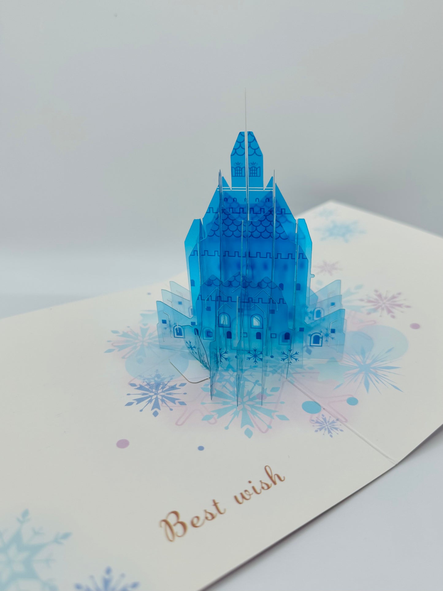 Crystal Frozen Castle 3D Pop Up Card