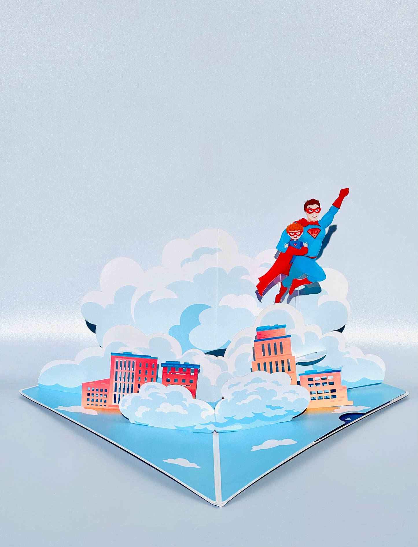 Flying Super Dad 3D Pop Up Card
