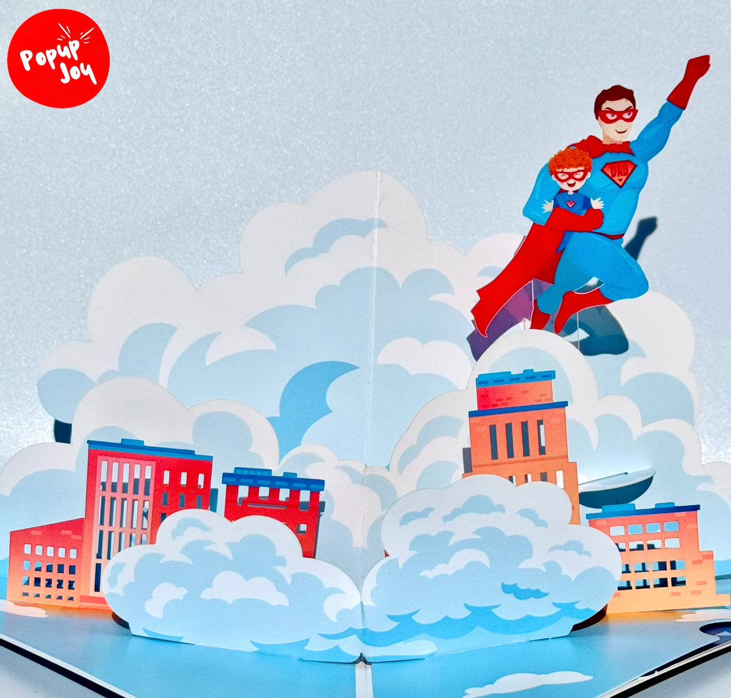 Flying Super Dad 3D Pop Up Card