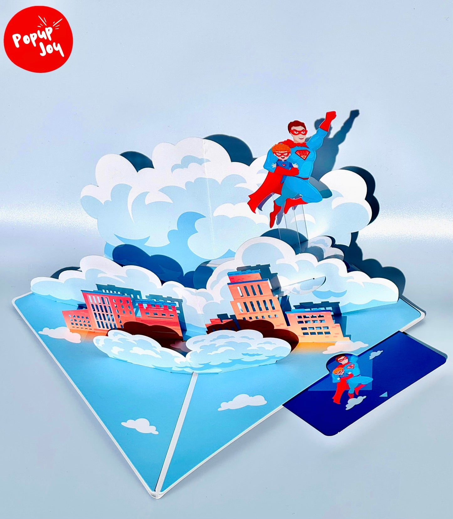 Flying Super Dad 3D Pop Up Card