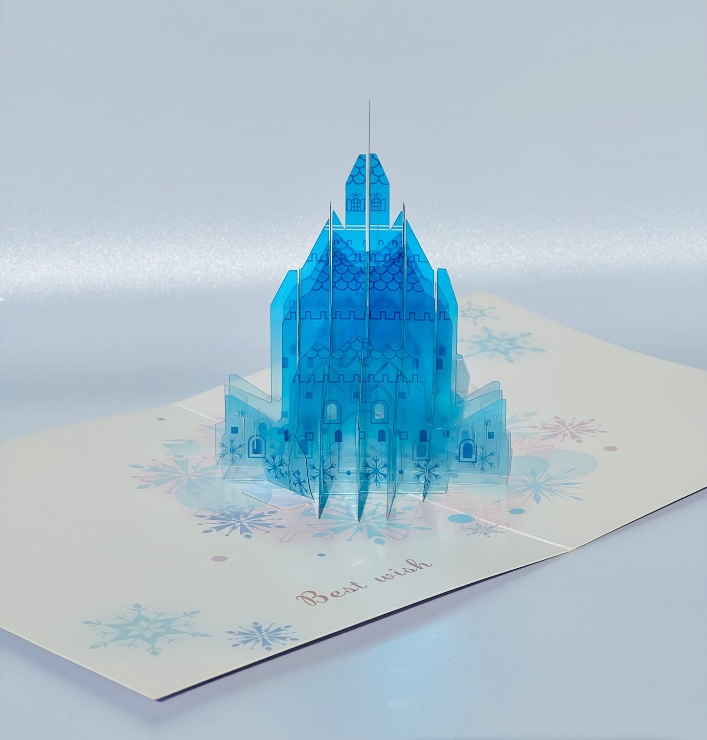 Crystal Frozen Castle 3D Pop Up Card