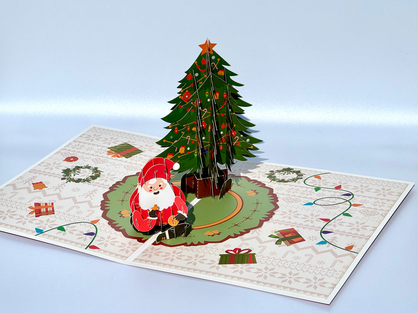 Christmas Tree and Santa 3D Pop Up Card