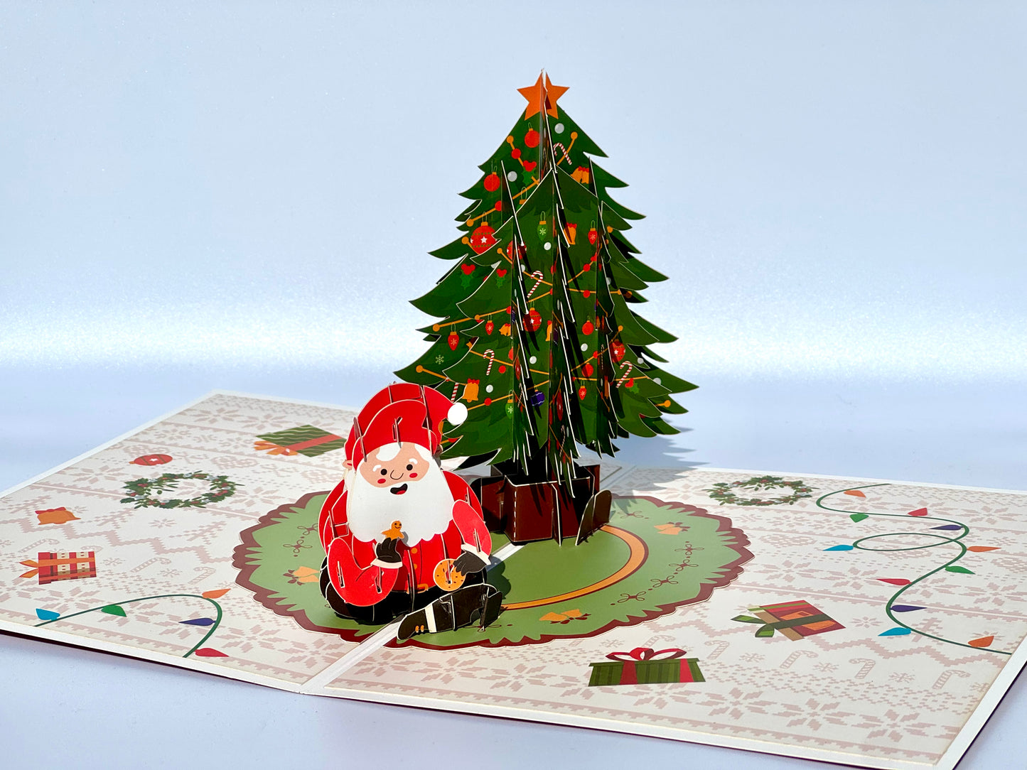 Christmas Tree and Santa 3D Pop Up Card