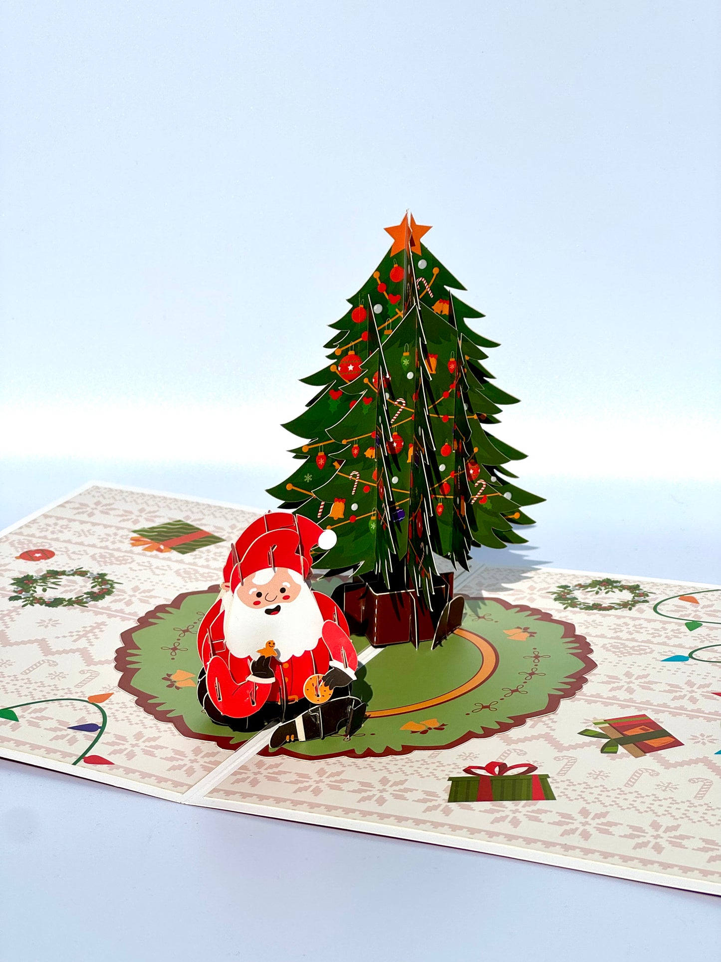 Christmas Tree and Santa 3D Pop Up Card