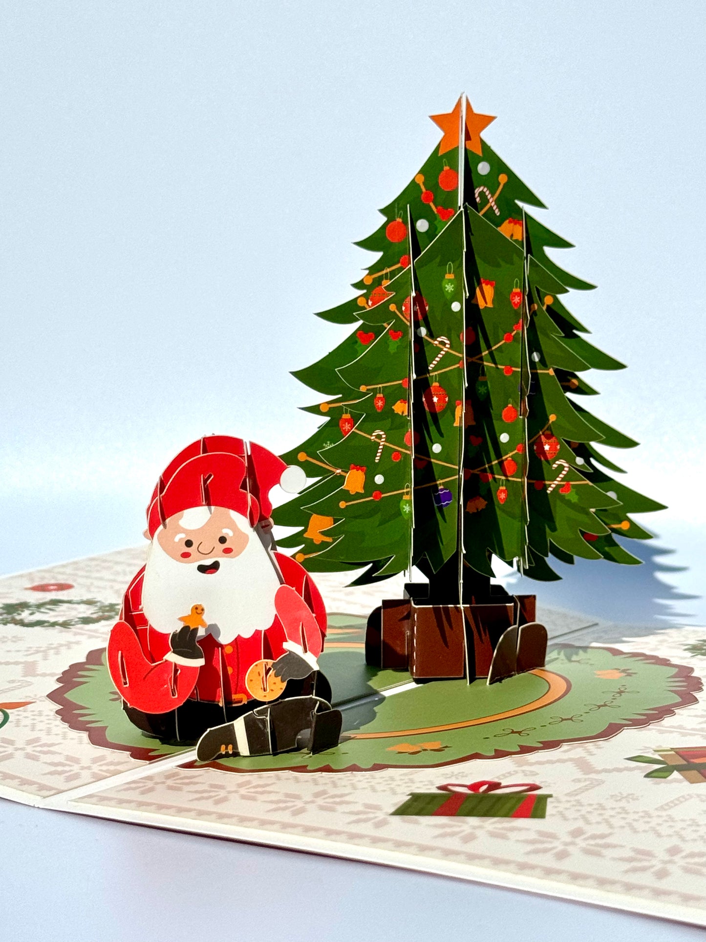Christmas Tree and Santa 3D Pop Up Card