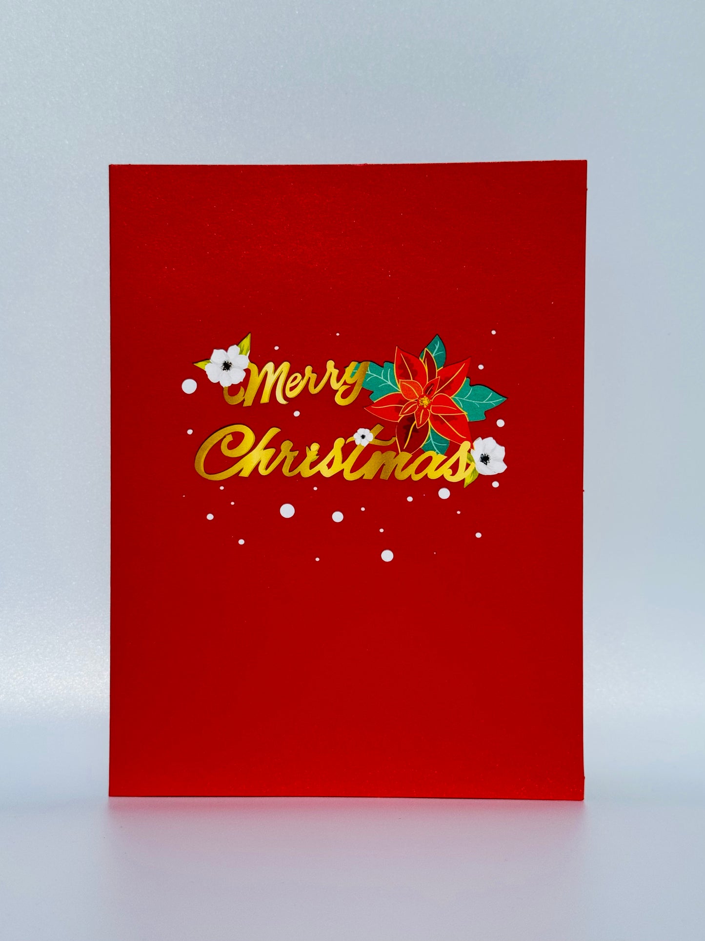 Christmas Poinsettia Bouquet 3D Pop Up Card