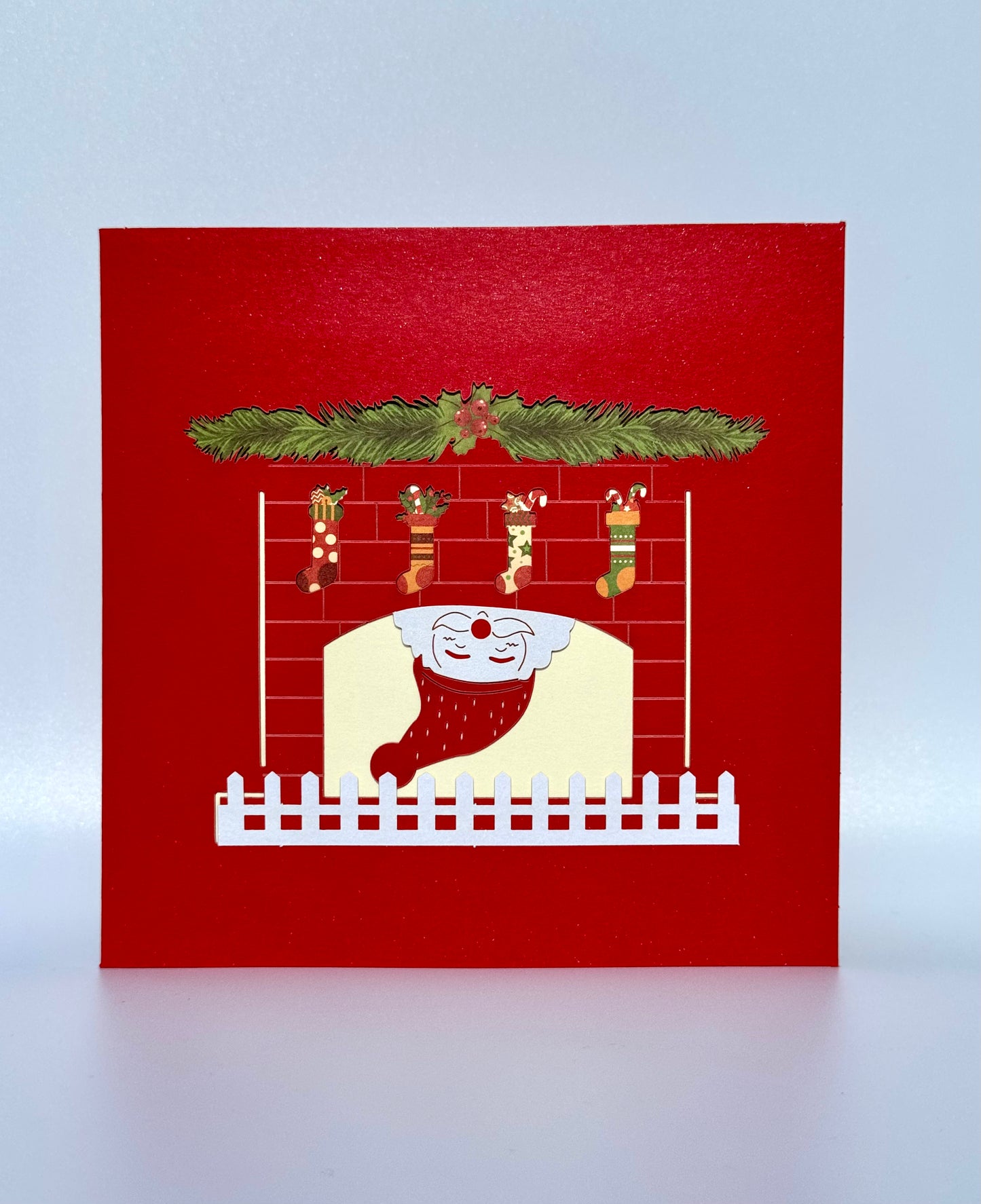 Christmas Chimney and Santa 3D Pop Up Card