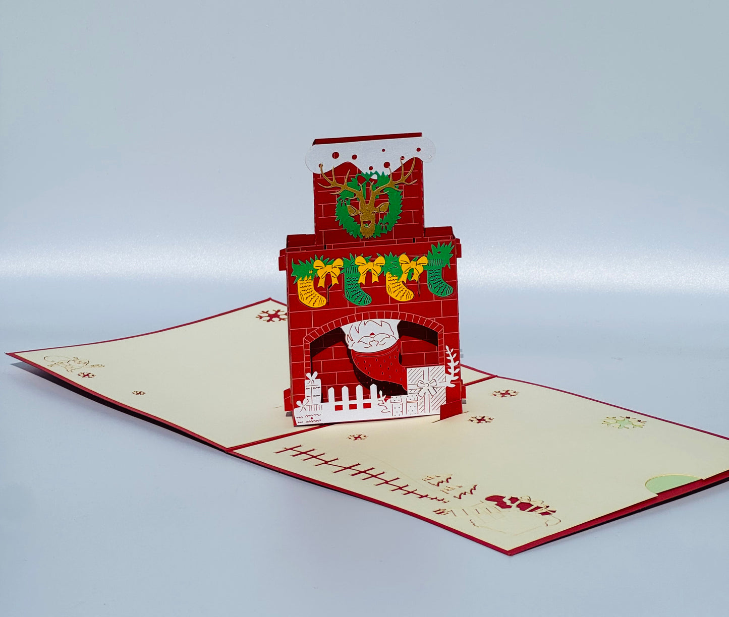 Christmas Chimney and Santa 3D Pop Up Card