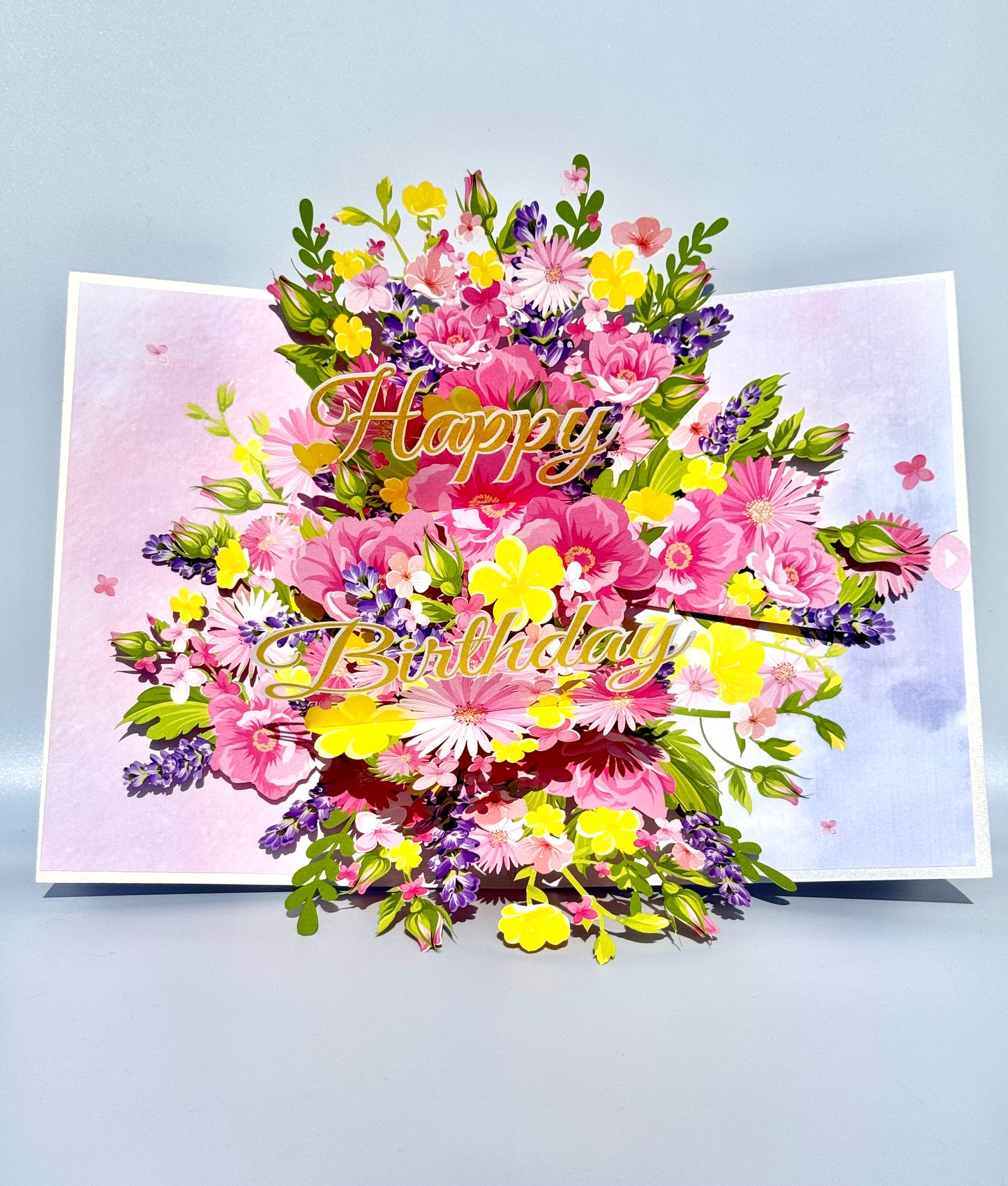 Happy Birthday Flowers Bouquet 3D Pop Up Card