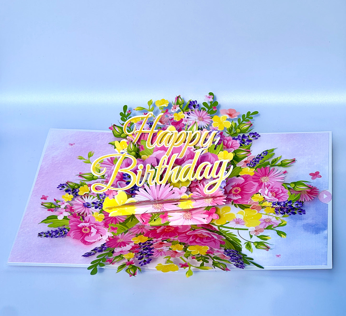 Happy Birthday Flowers Bouquet 3D Pop Up Card