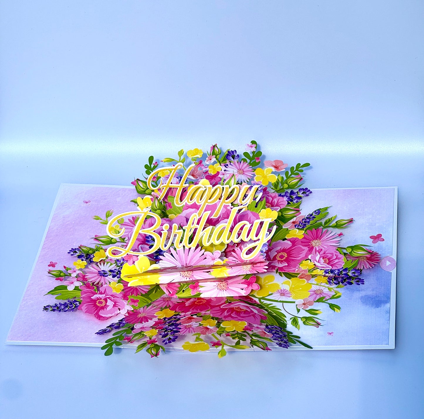 Happy Birthday Flowers Bouquet 3D Pop Up Card