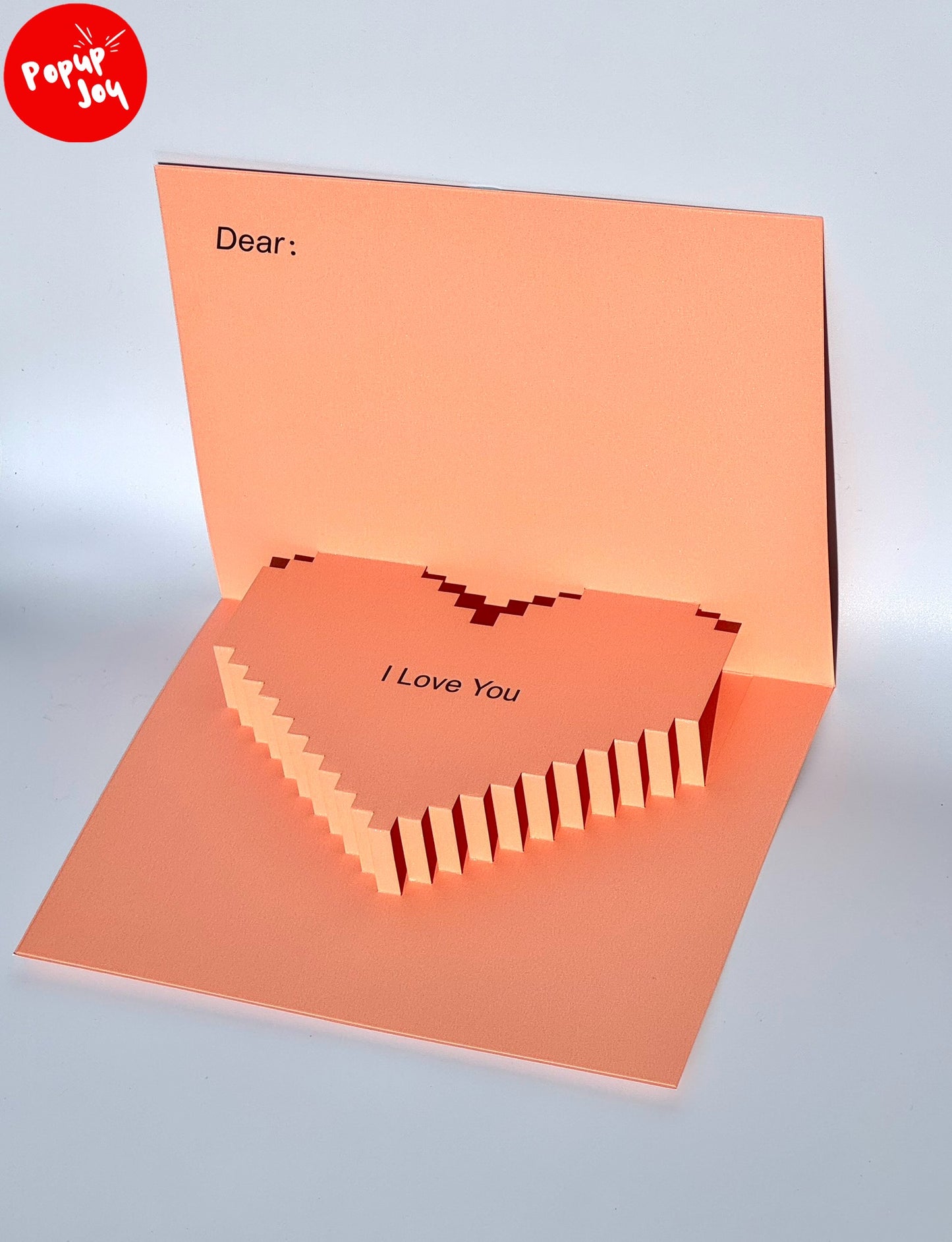 Pink Love Heart 3D Card