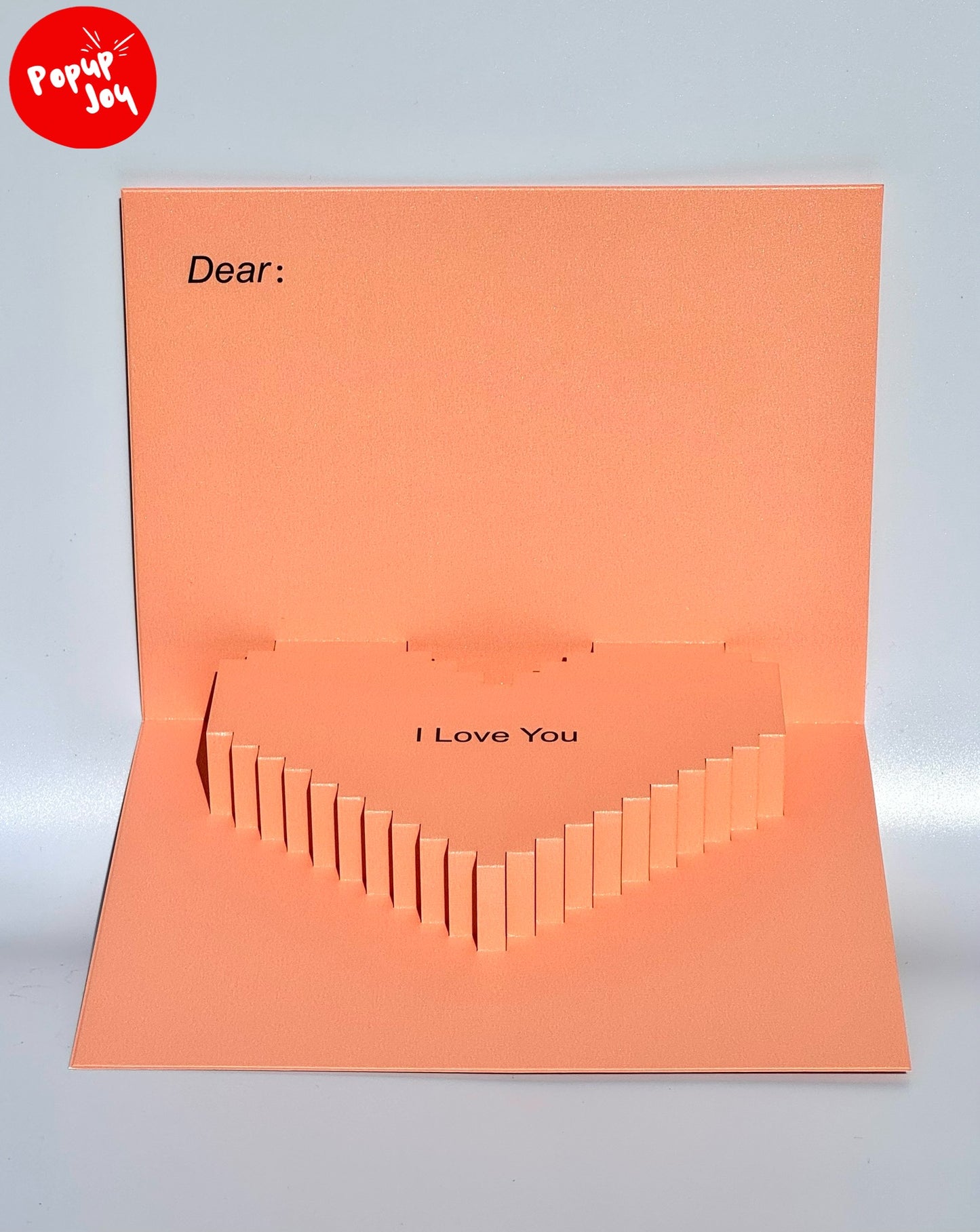 Pink Love Heart 3D Card