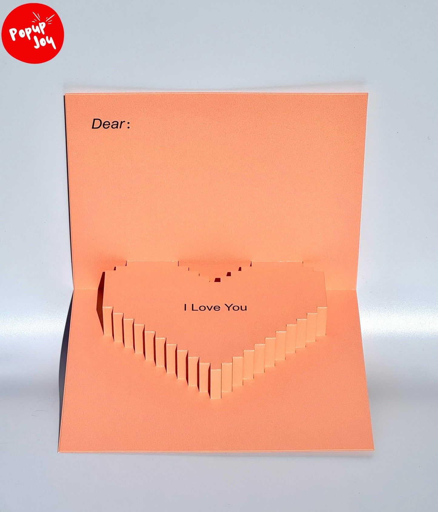 Pink Love Heart 3D Card
